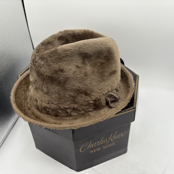 Vintage Charles Knox The Imperial Stetson Monarch Hazel Fedora hat size 7 1/8 - Picture 5 of 13